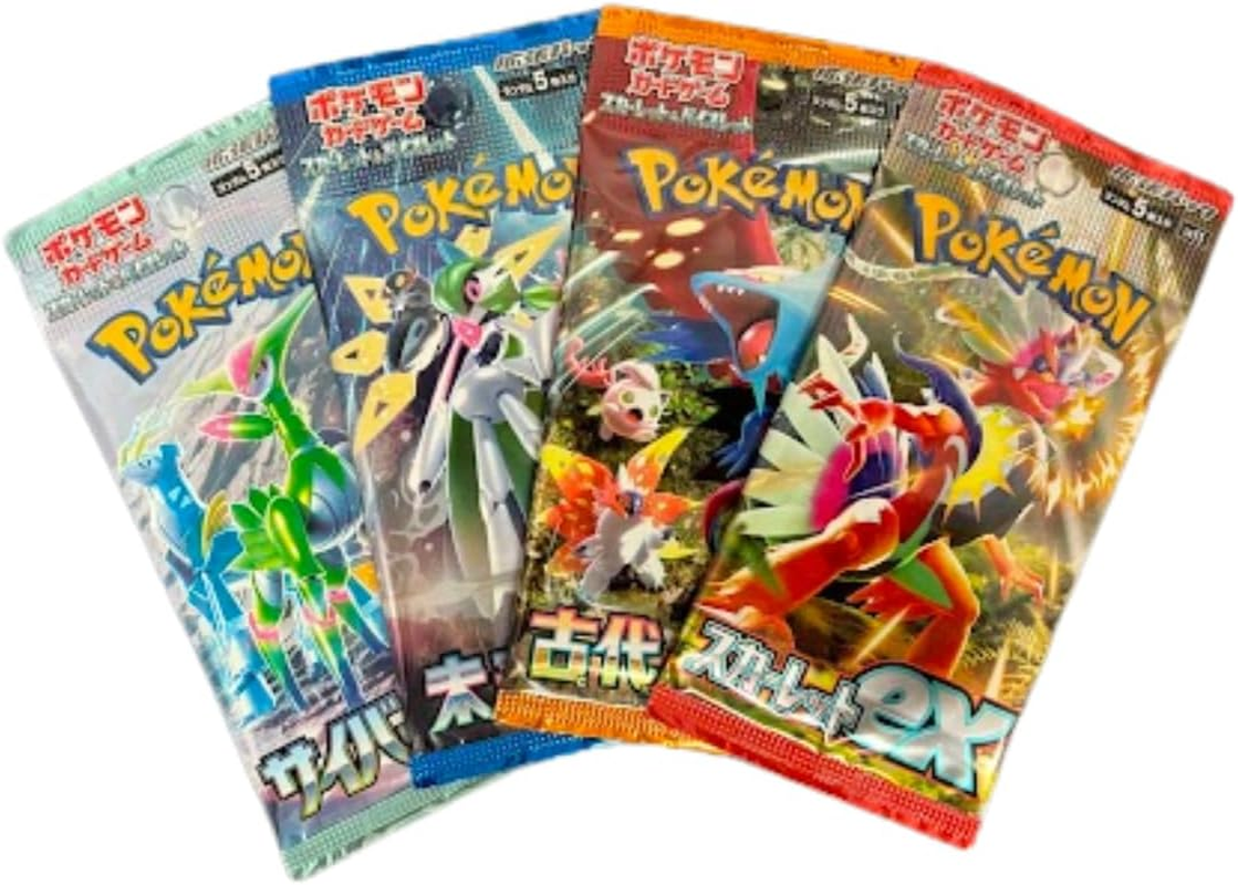 Random Pokemon Japanese Booster Pack Lot of 4 image number 3