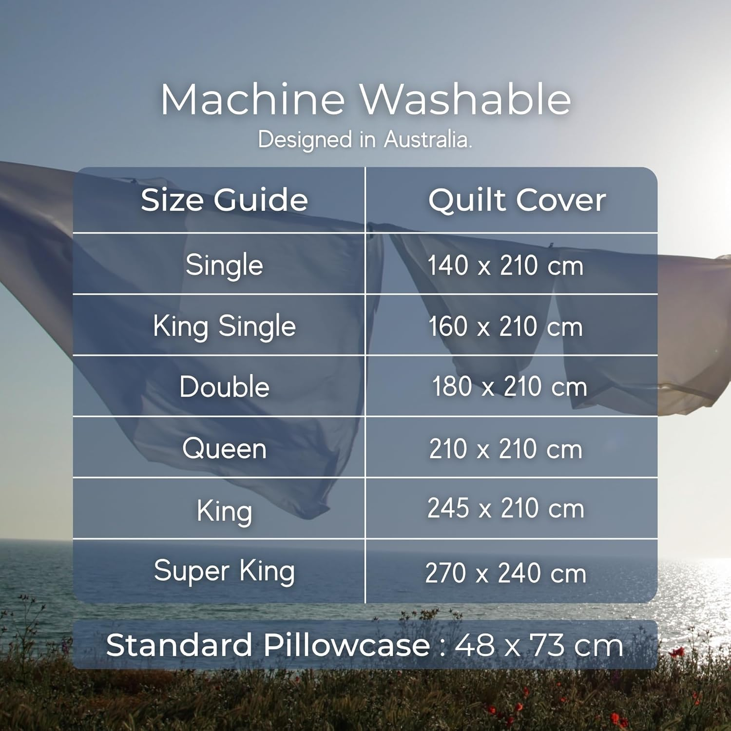 Dreamaker Linen Cotton Quilt Cover Set Super King Bed - Natural Fabric Durability Hypoallergenic Breathable Ultra Soft & Comfort Bedding Set All Season Doona Duvet Cover Set - Oatmeal (Super King) image number 4