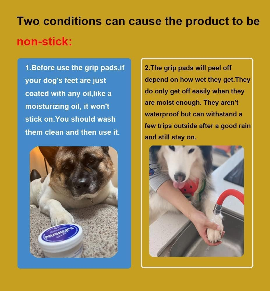 Phaechild Dog Paw Pads Anti-Slip Grips,Dog Paw Protectors for Senior Dogs on Hot Pavement 20 Sets 80 Pads Multicolor S image number 2