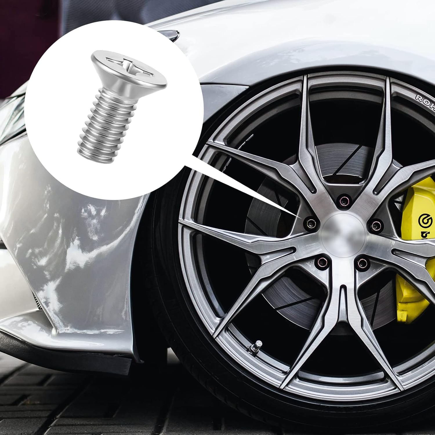 12Pcs Brake Disc Rotor Screws, 93600-06014-0H Stainless Steel Rotor Screws for Brake Discs Rotor Bolts Brake Rotor Retaining Screw Replacement Compatible with Acura Accord City Civic K3 Odyssey