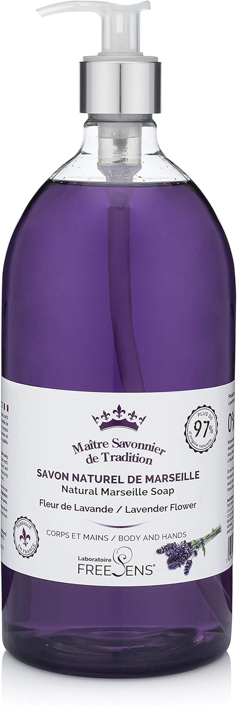 FREE SENS - Savon Liquide De Marseille Vanilla Miel 1L Freesens