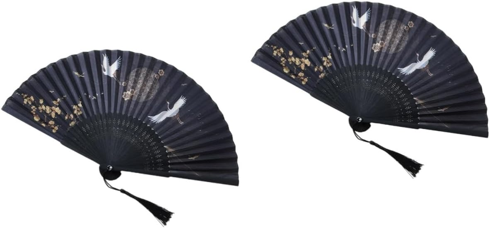 3Pcs Traditional Chinese Hand Fan Retro Folding Fan Elegant for Party Performance Summer Travel