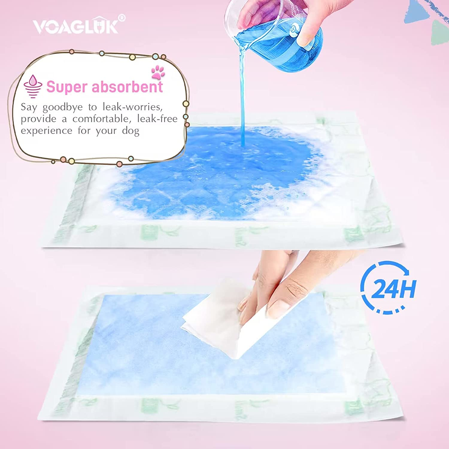 Dog Diaper Liners for Male and Female Dogs, 150Ct, Super Absorbent Disposable Dog Diapers Booster Pads Fit Most Pet Belly Bands and Wraps (Long) image number 1