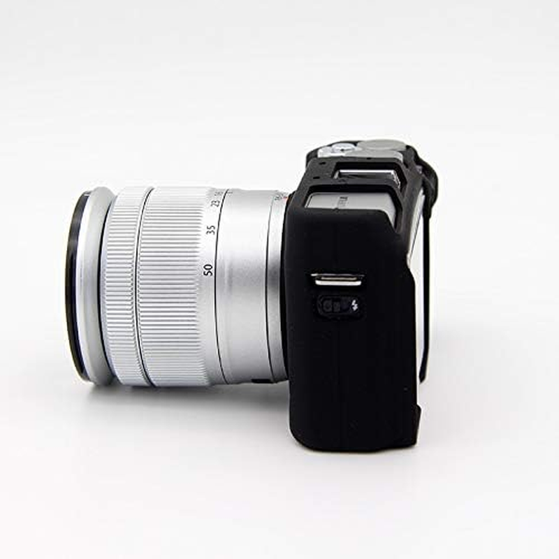 XA3/XA5/XA10 Camera Case, Cover Silicone Sleeve Protective Case with Removable Lens Cover, Anti-Scratch Soft Camera Body Skin for  X-A3/X-A5/X-A10 Camera (Black) image number 3