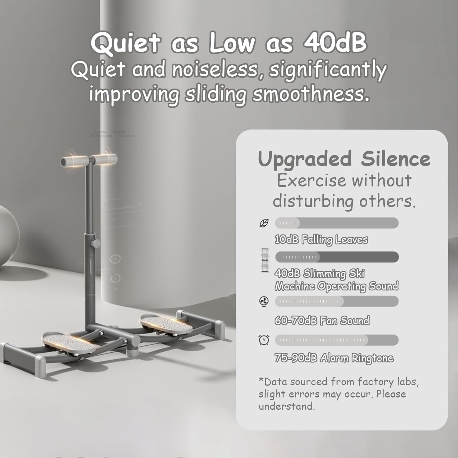 Thigh Strength Trainer, Ski Machine for Home Fitness, Legs Workout Machine with Silent Sliding & Foldable Design, Hip Shaper Trainer for Inner Thighs, Butt & Core image number 6