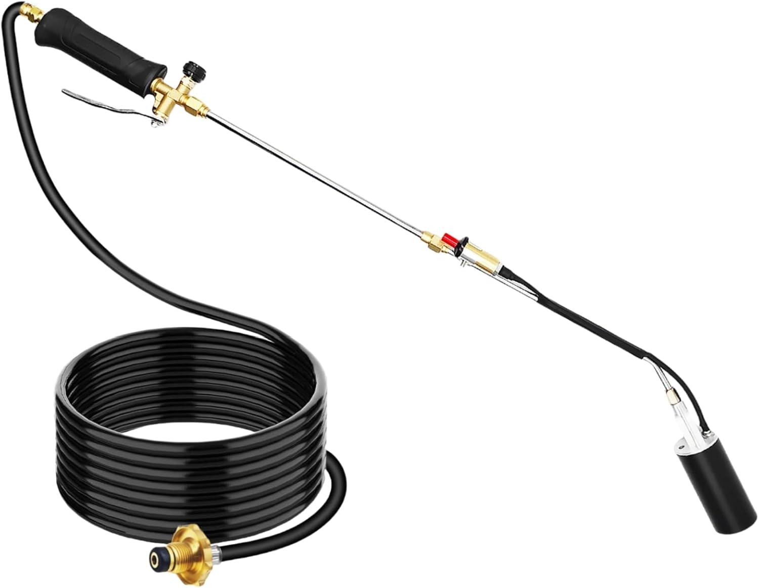 Propane Torch Weed Burner, 800,000 BTU Propane Gas Blow Torch Head Weed Torch with 10FT Hose, Flame Control, Turbo Trigger Push Button Igniter, Flamethrower for Burning Weed Roads Paint Removal image number 3