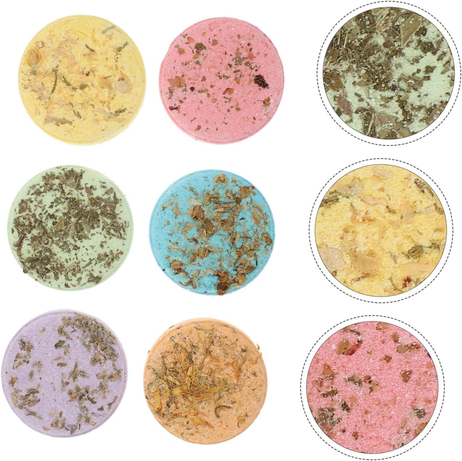 Mikinona 6Pcs Sea Salt Bath Shower Steamers Essential Oil Sheets for Relaxation Portable Aroma Sheets image number 5