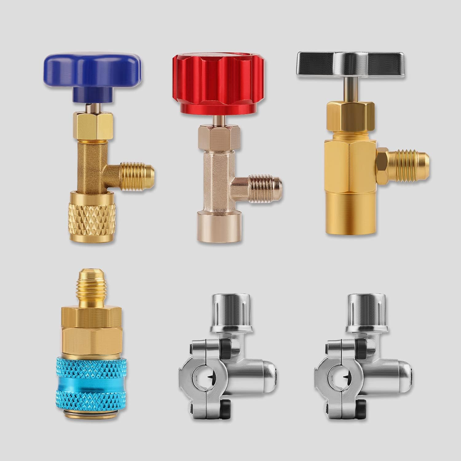 Lichamp A/C R134A Refrigerator Freon Recharge Kit with Bullet Piercing Valve, Piercing and Self-Sealing Can Tap 134A image number 1