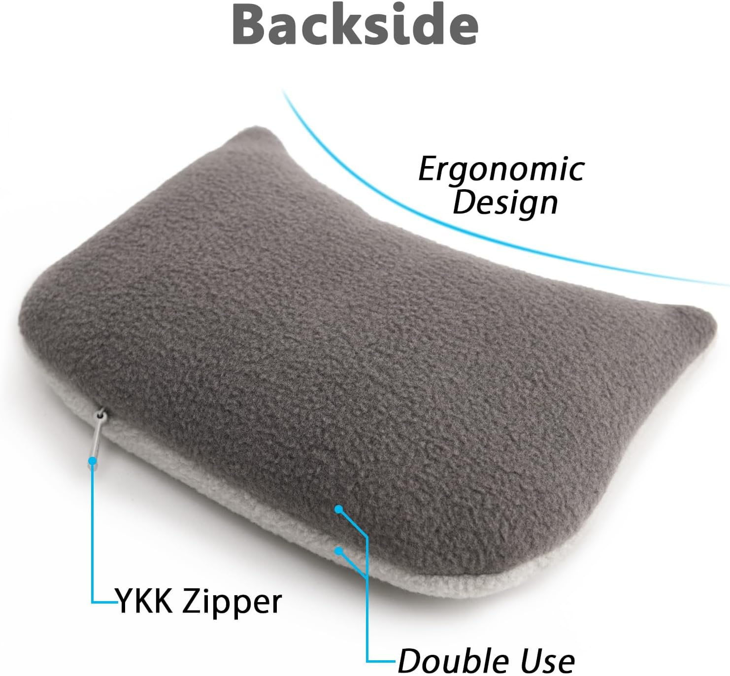 Large Mouse Wrist Rest Bean Bag, Ergonomic Mouse Support Pad Filled Ergo Beads for Computer, Laptop, PC Gaming (Gray) image number 6