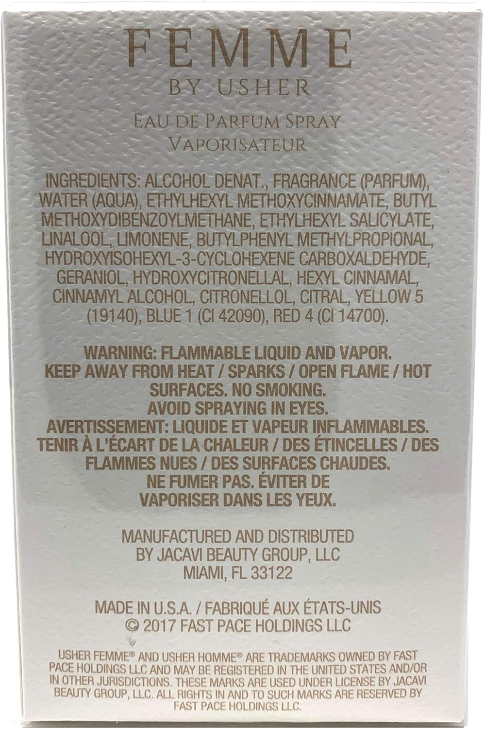 Usher Femme by Usher Eau De Parfum Spray 50Ml/1.7Oz