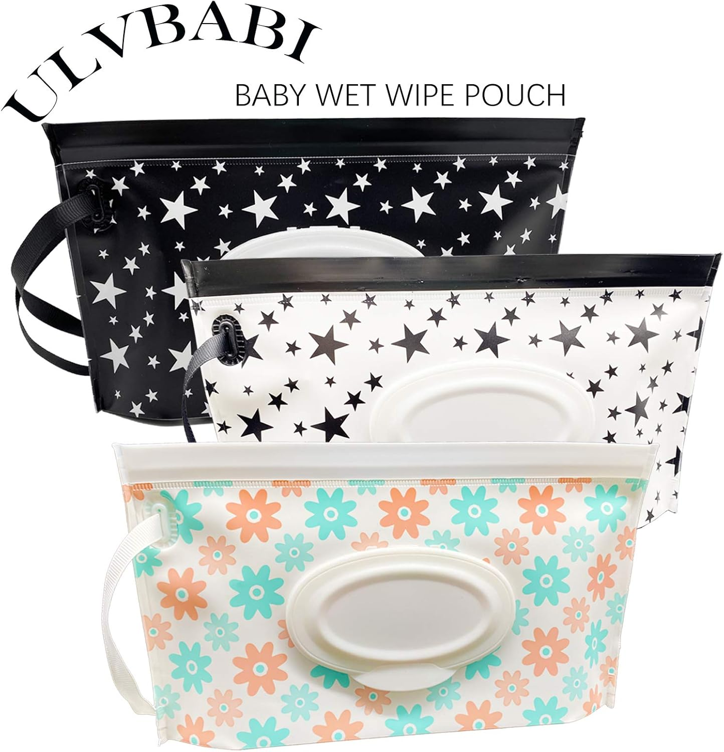 Baby Wet Wipe Pouch Container, Reusable & Refillable Portable Wipes Dispenser, Eco Friendly and Lightweight Baby Travel Wet Wipe Holder, Keeps Wet Wipes Moist (6 Pack) image number 3