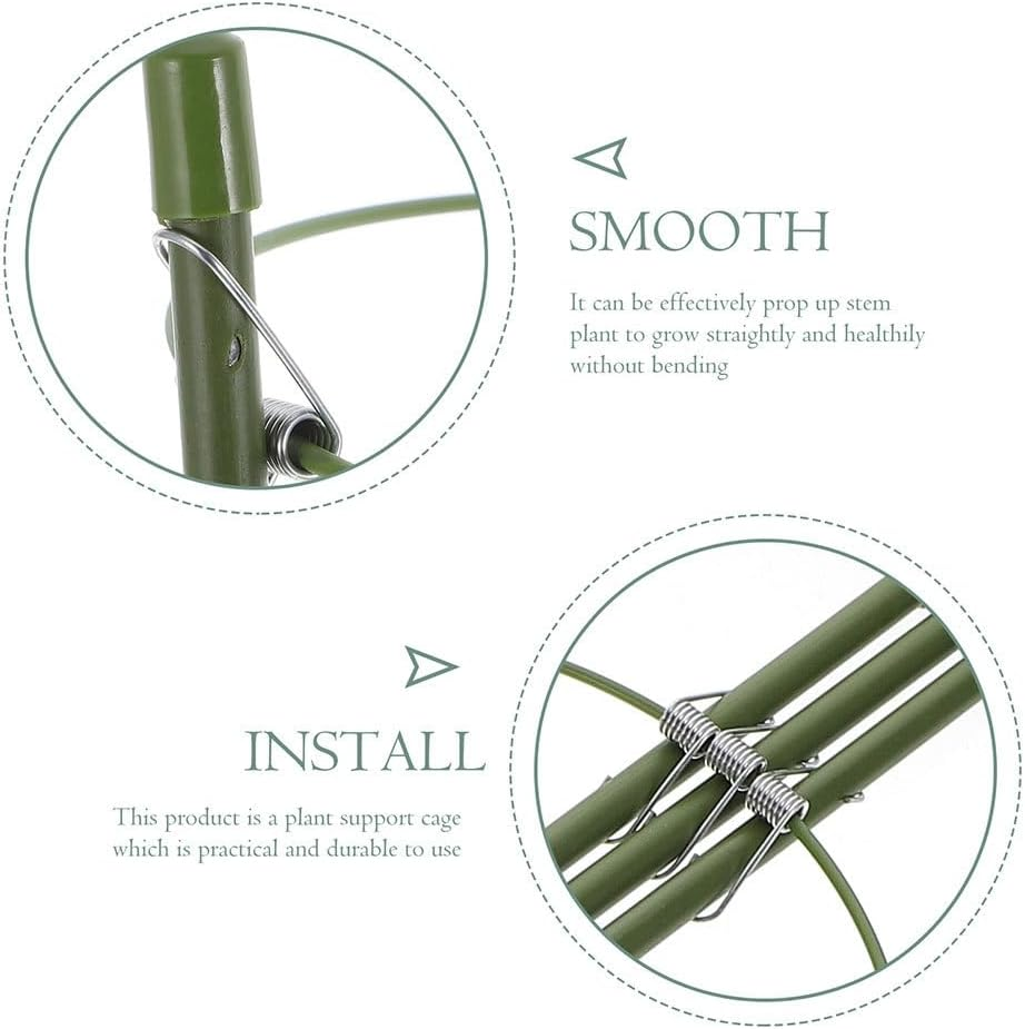PRETYZOOM 3Pcs Tomato Cage for Garden 15.7'' round Plant Trellis, Tomato Trellis Plant Stakes Support Cage for Vertical Climbing Plants image number 4