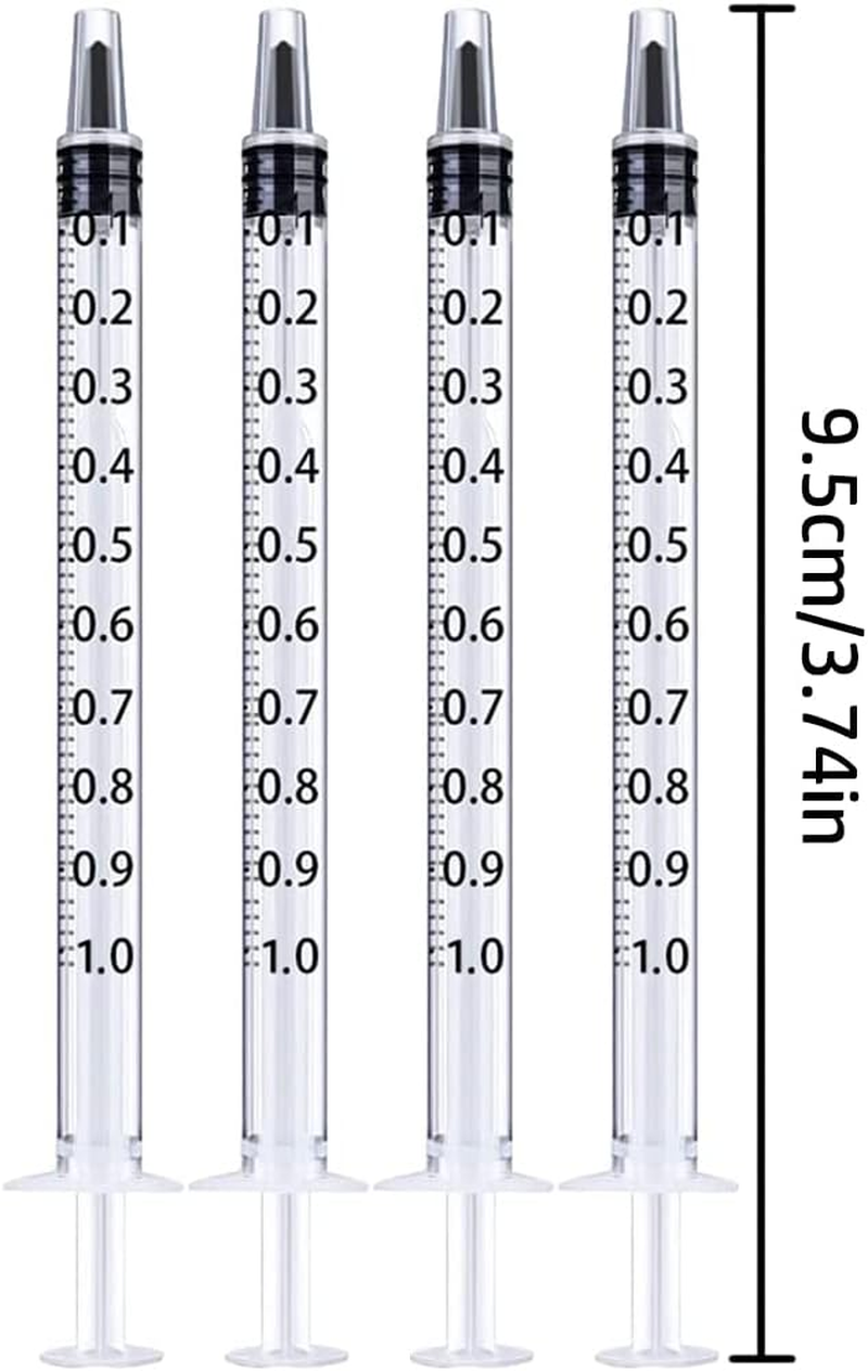 1ML Syringe, 20 PCS Catheter Tip Plastic Syringe for Industrial or Scientific & Pets Feeding （White） image number 2