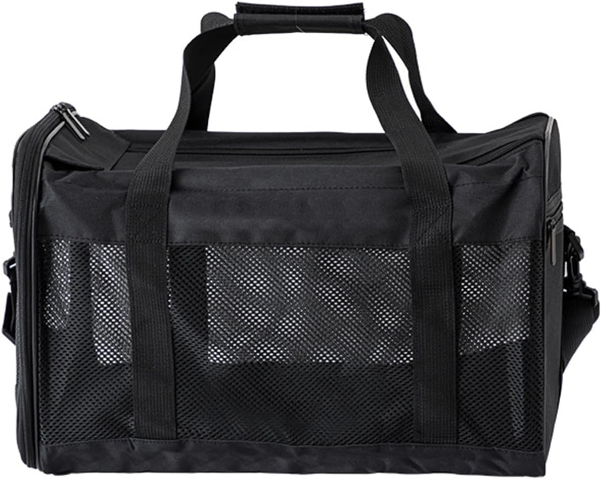 Portable Cat Carrier Dog Carrier, Lightweight Breathable Pet Carrier with Removable Pad, Puppy Travel Carrier Bag Airline Approved Black image number 5