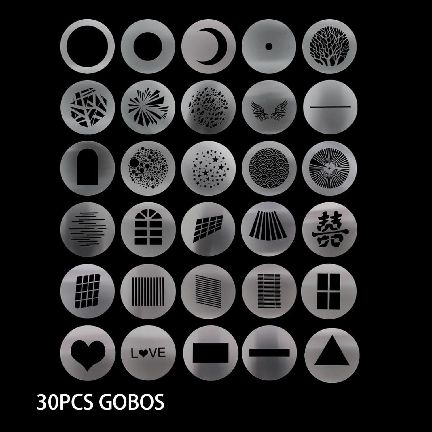 Bowens Mount Optical Snoot for Aputure Cob Light, Photography Spotlight Projector, Conical Snoot, Compatible with Aputure Amaran 150/300C, 600X Pro, Godox SL60 Etc, 5 Color Filters, 31 Gobos image number 3