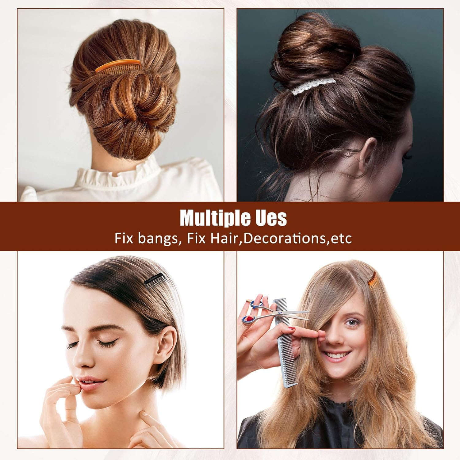 (9 Teeth Side, 11 Teeth Side, 23 Teeth Side) - 24 Pieces French Hair Side Combs Set Plastic Twist Comb Hair Clip Combs Accessories for Girls Women (9 Teeth Side, 11 Teeth Side, 23 Teeth Side) image number 6