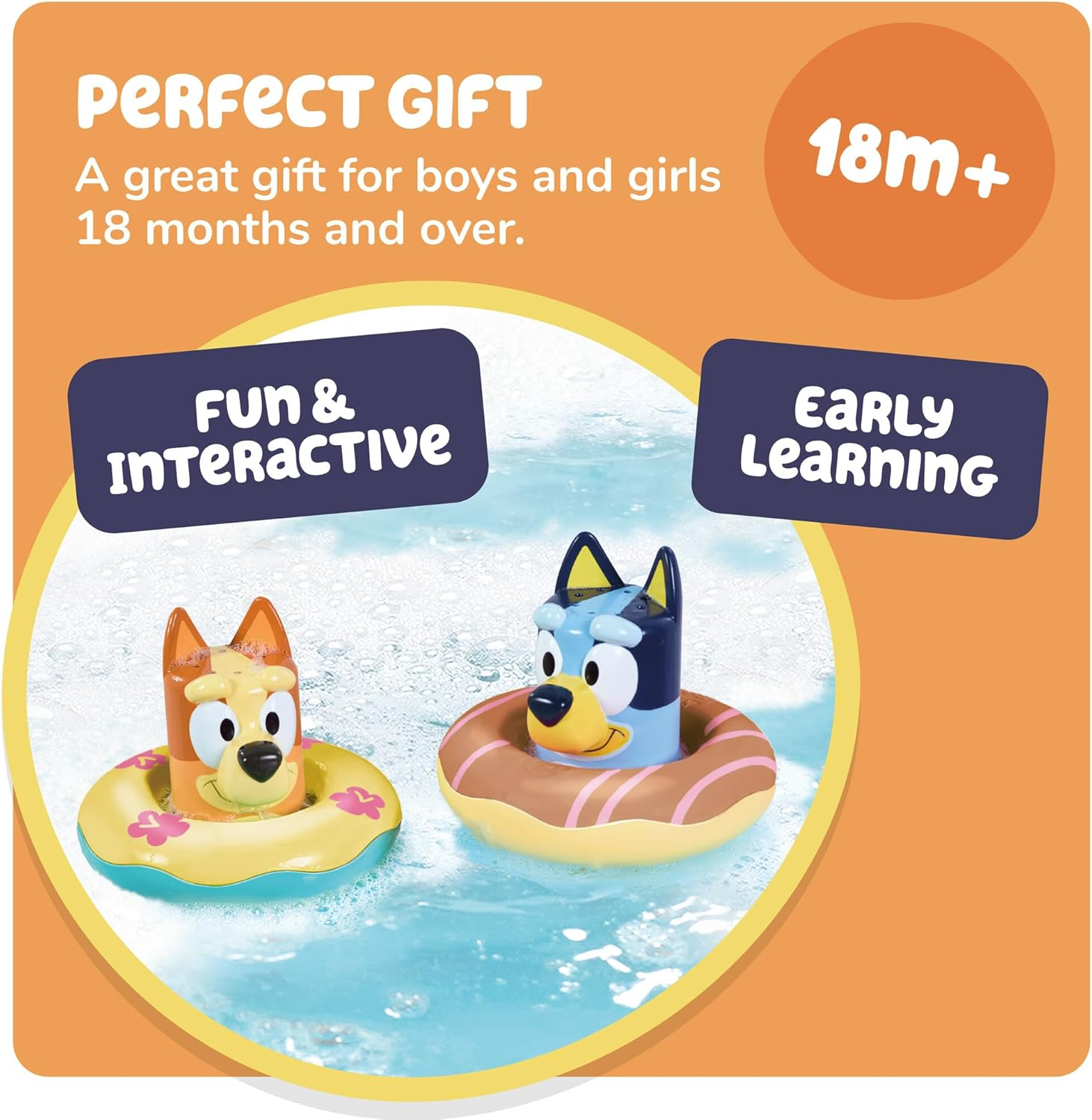 TOMY Toomies Bluey Bath Floats Toy (Pack of 2) image number 4