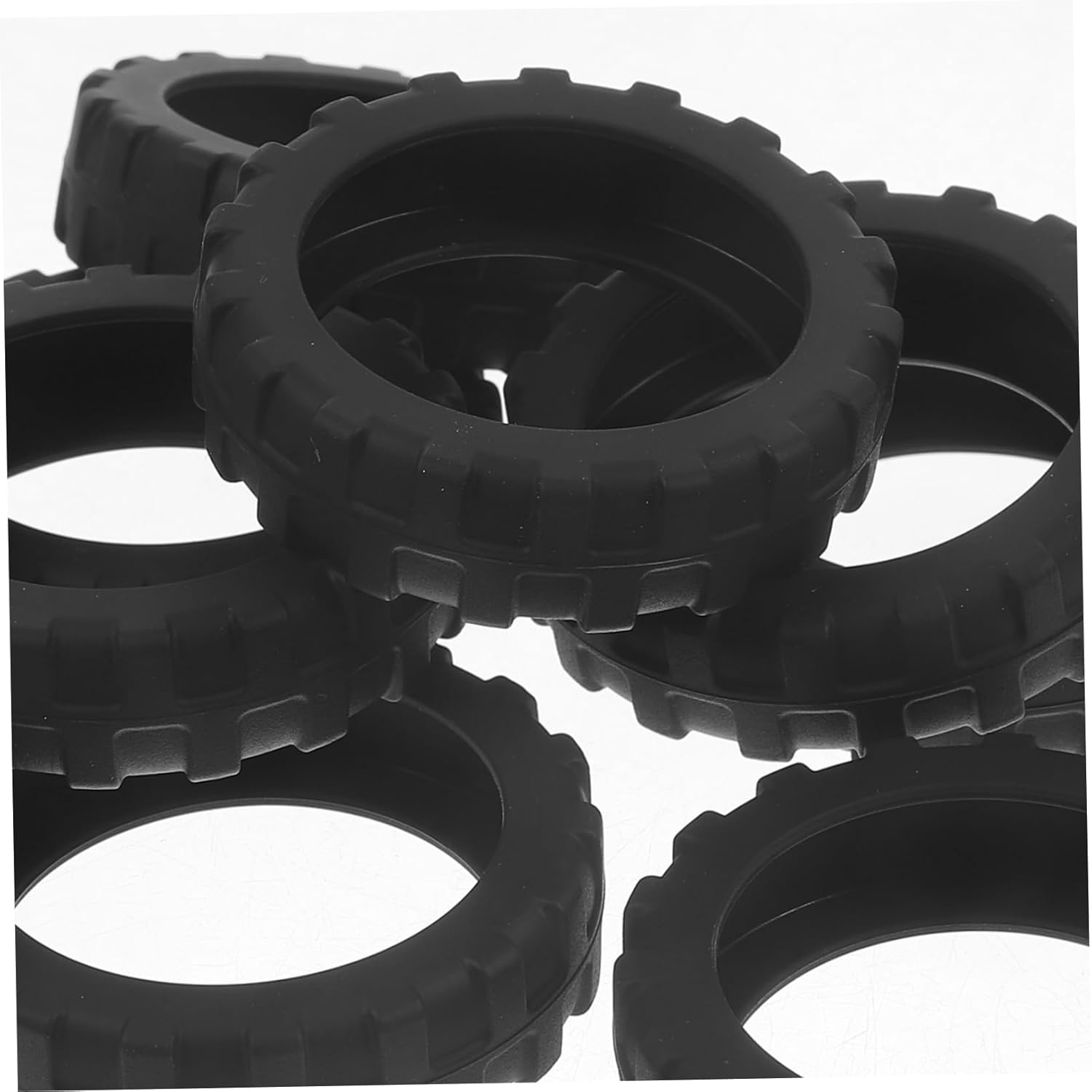 TOPPERFUN 8Pcs Silicone Luggage Wheel Covers 55X55X15Mm Anti-Shock Noise-Reducing Chair Wheels Covers Suitcase Feet Protectors for Office Chairs and Travel Suitcases image number 5