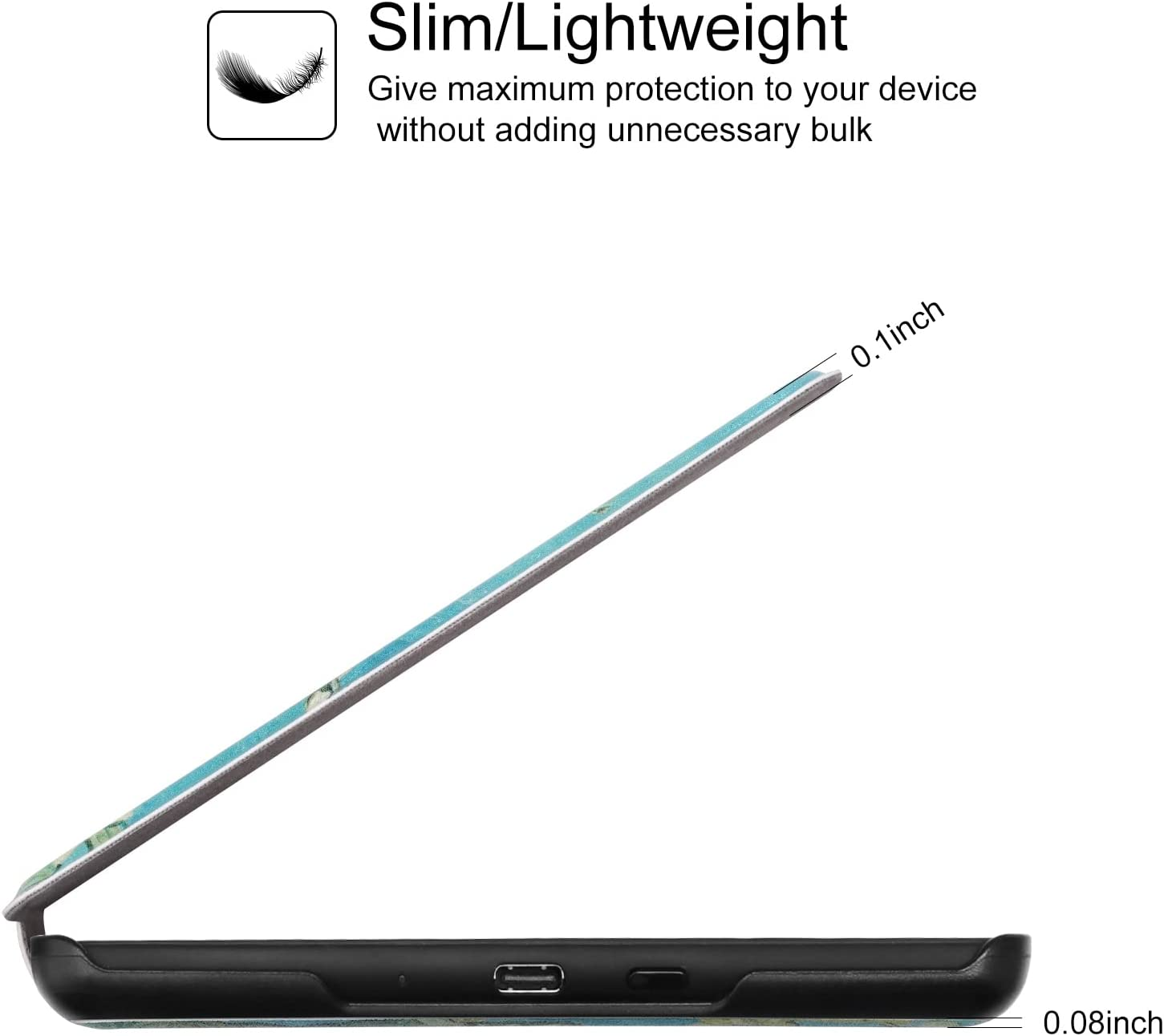 WALNEW Case for 6&rdquo; All-New Kindle 11Th Gen 2024/2022(Model No. C2V2L3/RS23CV), Slim Lightweight Protective Cover with Auto Wake/Sleep Only for Kindle 2024/2022 Released image number 2