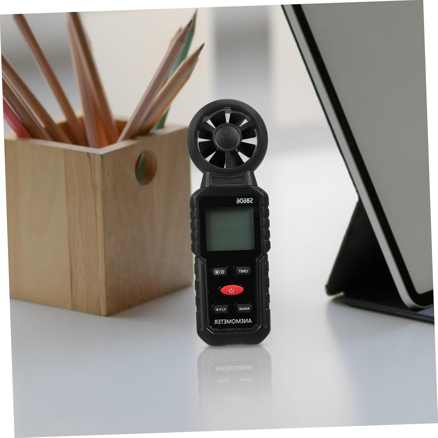 GANAZONO Portable Wind Plastic Wind Speed Tester Accurate Air Velocity Measurement Device Digital Anemometer for Outdoor Activities image number 4