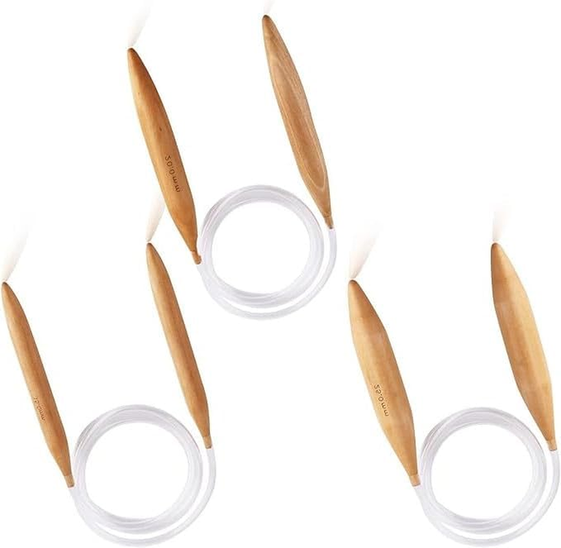 3Pcs Jumbo Wooden Circular Knitting Needle,Circular Natural Wood Jumbo Needle round Braided Knitting Needle,Jumbo Wooden round Knitting Needle,Large Wood Circular Knitting Needle,Jumbo Knitting Needle image number 5