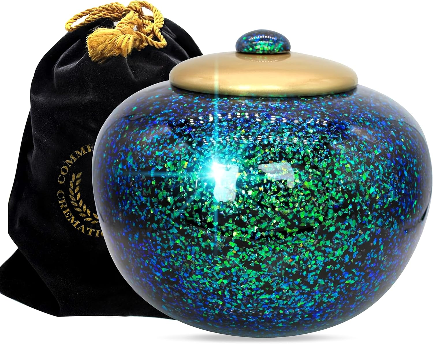 Sparkling Prismatic Cremation Urn for Ashes Adult Male - Beautifully Handcrafted Decorative Urns & Personalized Cremation Urn for Ashes for Women