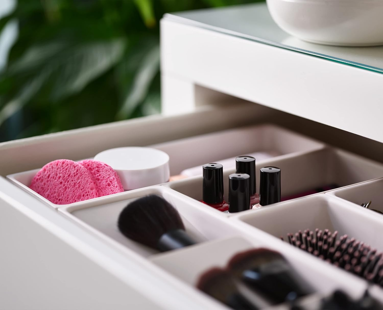 Joseph Joseph Viva - Modular 7-Piece Makeup Beauty Drawer Organiser Set, Storage Boxes Dividers for Makeup, Beauty Grooming Items, Cosmetics, Hair Accessories image number 4