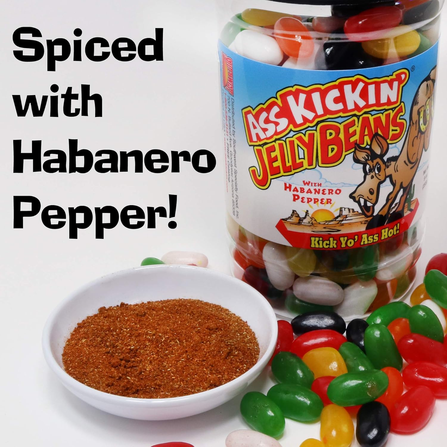 Kickin' Premium Gourmet Hot Spicy Jellybeans with Habanero - Great for Easter Candy, Stockings, and Gifts or Treats (255 G (Pack of 1), Multicolor) image number 1