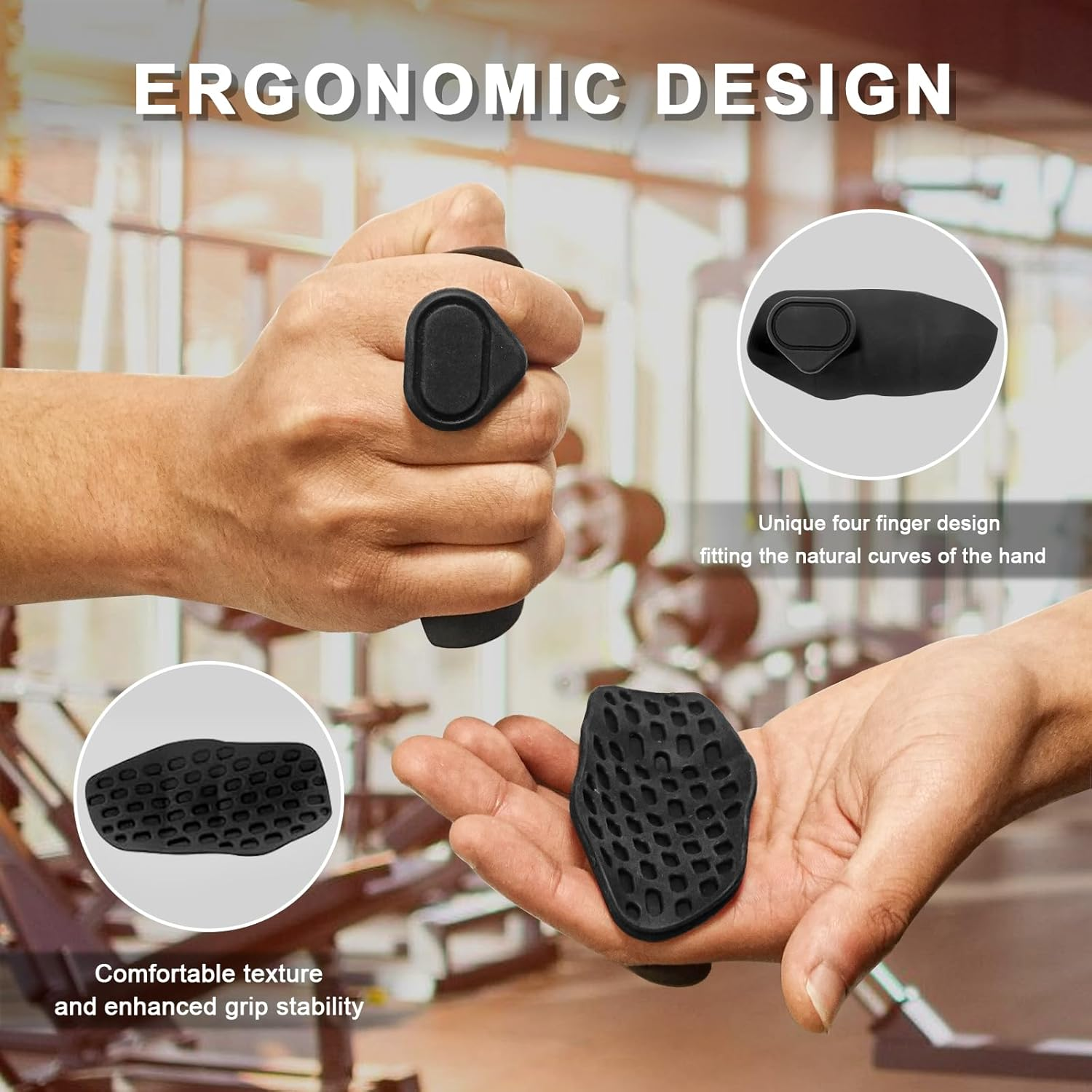 Decrplus Rypt Grip for Weight Lifting Deadlift Rows-Rubber Anti-Slip Ergonomic Lifting Gloves for Men and Women Training Palm Protectors for Gym Intensive Training and Exercise ﻿ image number 3