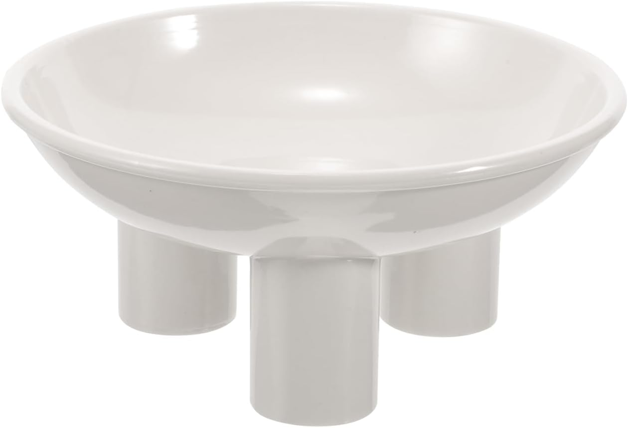 Kisangel Plastic Elevated Cat Bowls, Raised Feeding Bowl Ergonomic Design for Indoor Cats Stylish Home Decor