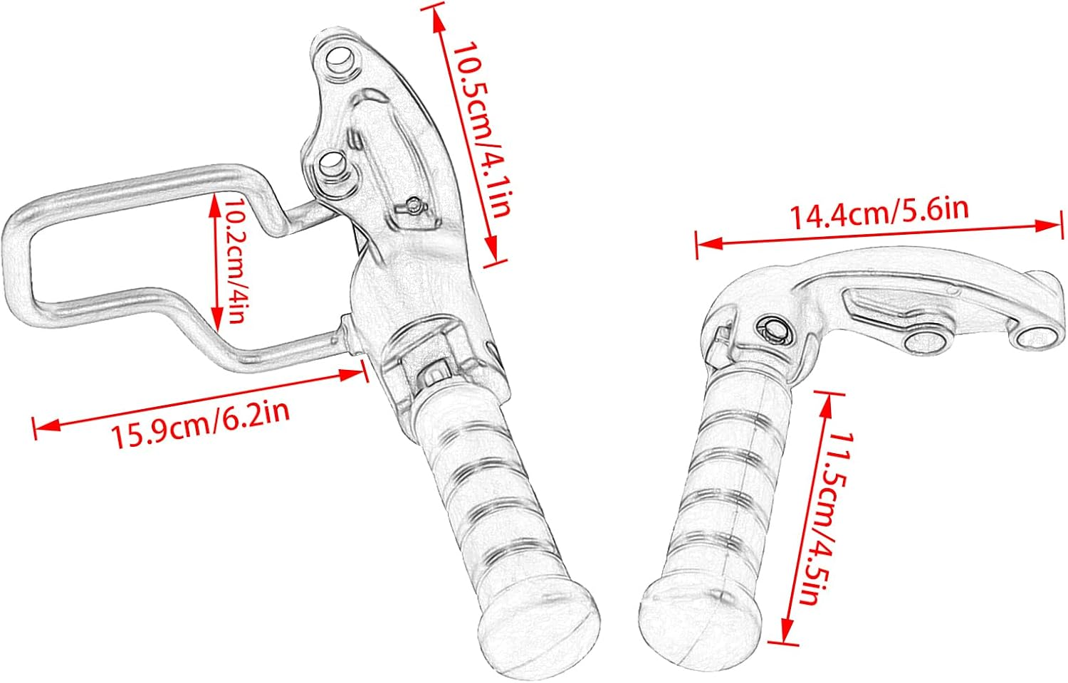 Motorcycle Footpegs Rear Passenger Foot Pegs Replacement for Indian Scout 2015-2025 Scout Sixty 2016-2025 Scout Bobber 2018-2025 Foot Rests Pedal (Black)