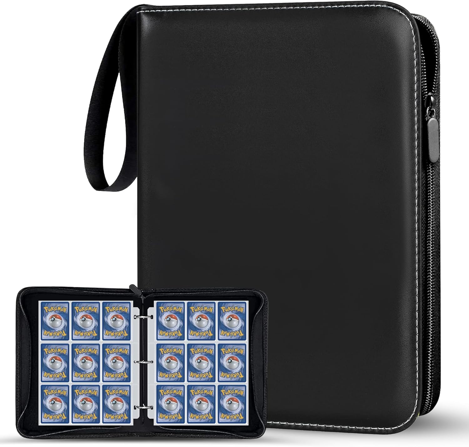 Trading Card Binder 9 Pocket Holds 540 Cards, 30 Double Side Loading Binder Sleeves, Premium Binder with Exo-Tec Material Folder/Album for Sport Card like Pokemon, TCG, MTG & Collectible Games image number 6