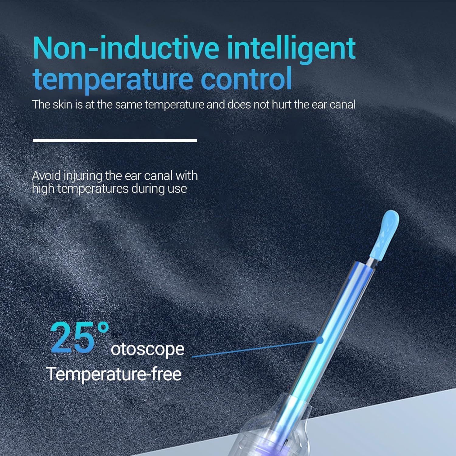 Ear Wax Removal Tool,Qimic Ear Cleaner with Camera,1080P Ear Wax Removal Camera with 6 LED Lights, Ear Camera with 6 Silicon Ear Spoon and Ear Pick Set,Wifi Otoscope for Ios & Android (Black) image number 3