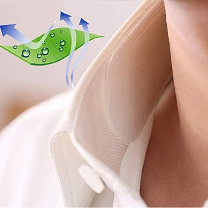 Adecco LLC 20 PCS Disposable Neck Collar Sweat Pads, Collar Shirt Protector, Absorbent Collar Liners Pads, Invisible Protection against Sweat & Stain for Women and Men image number 4