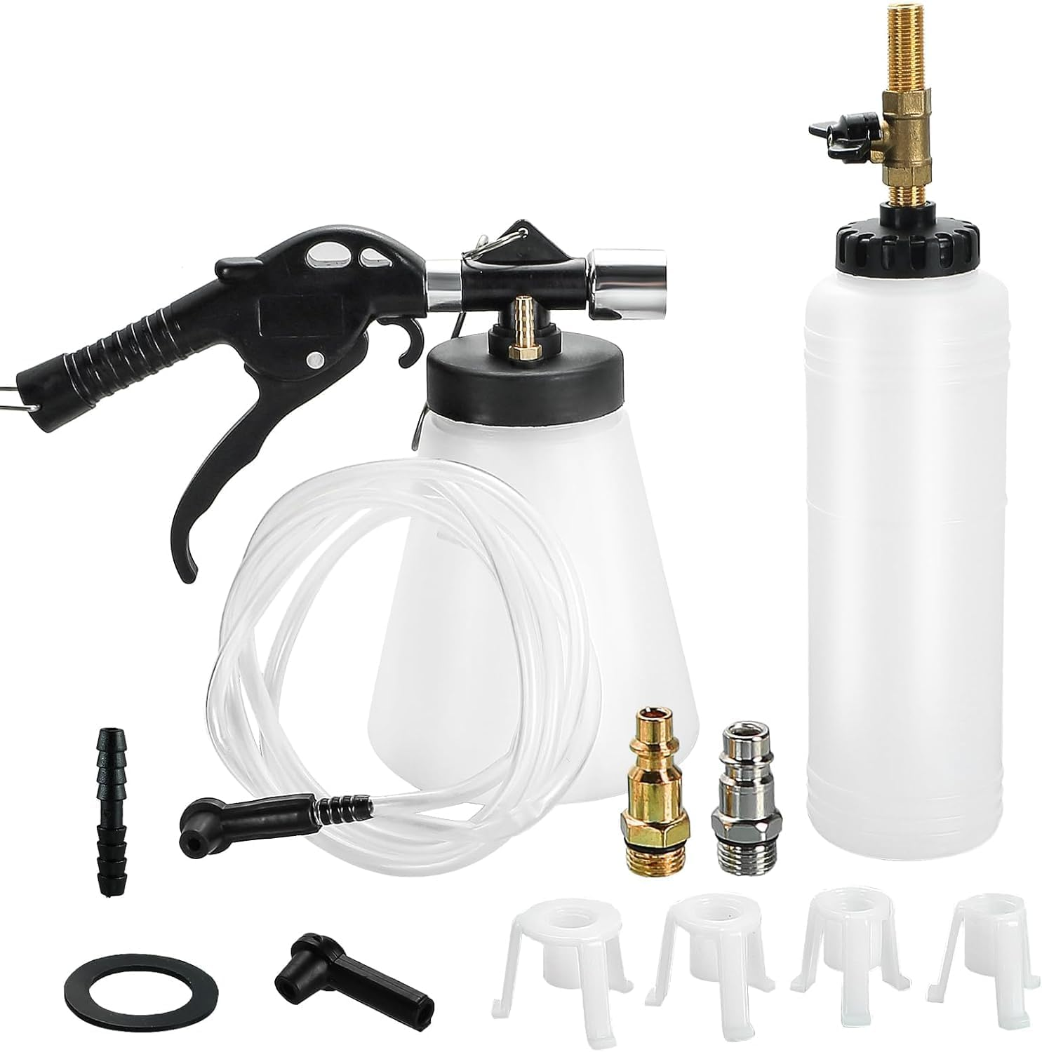 HORUSDY Pneumatic Brake Bleeder Kit &ndash; Quick & Effective Air Brake Fluid Extractor Bleeder with 87-174 PSI Requirement, Includes 4 Adapters image number 4