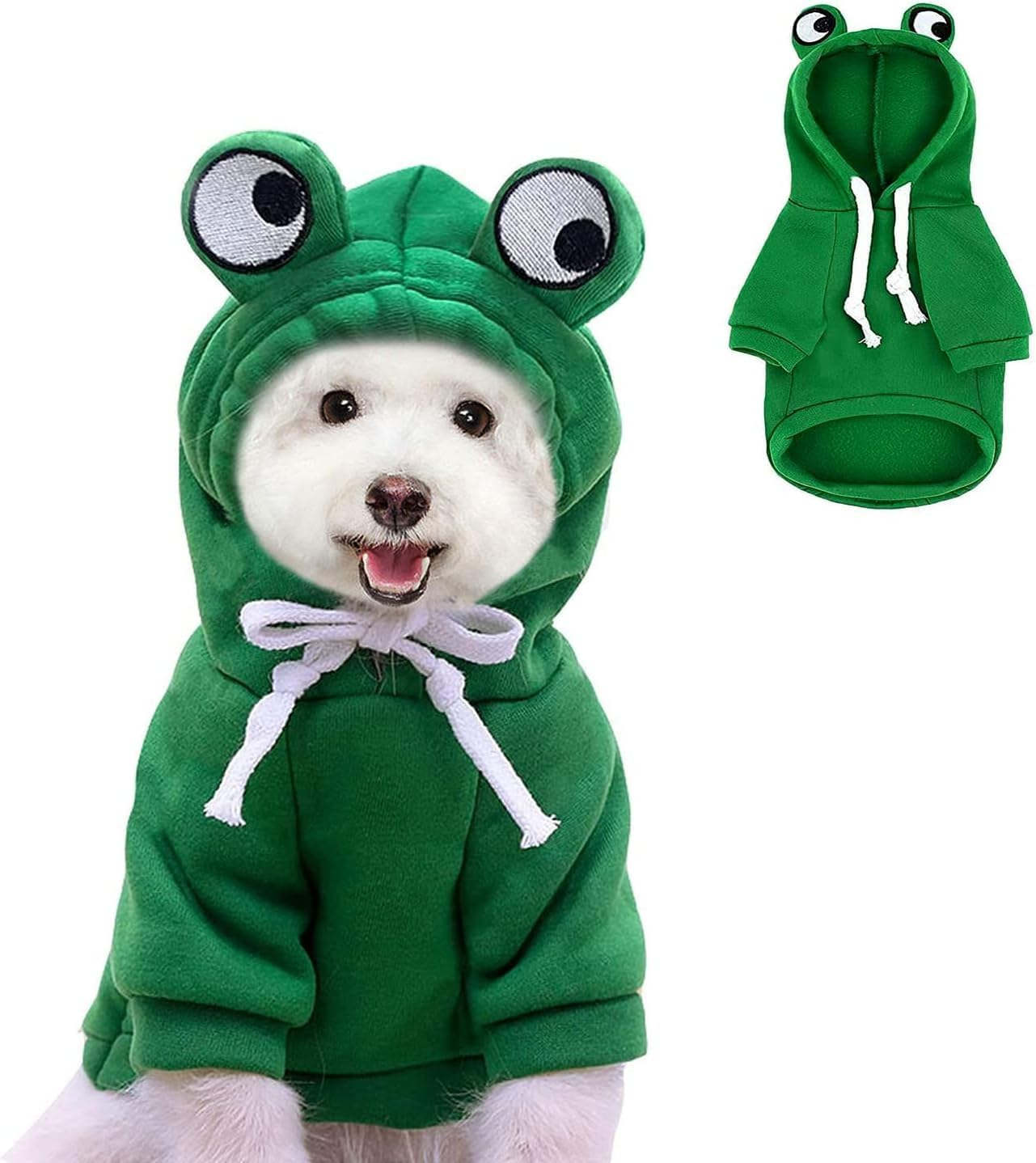 Dogs Hoodie, Sweatshirt Fruit Warm Coat Sweater, Cold Weather Costume for Puppy Small Medium Dog (Green, S)