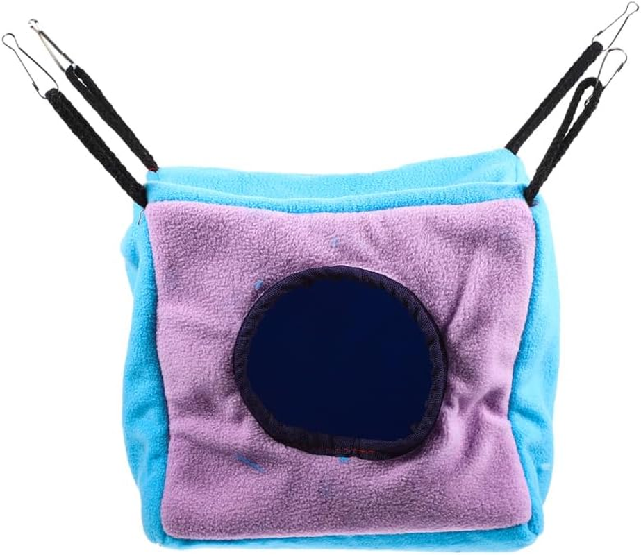 Ifundom Small Animals Cube Hammock for Ferret Rat Chinchilla Squirrel Guinea Pig Cage Hanging Warm Hideout Bed image number 4