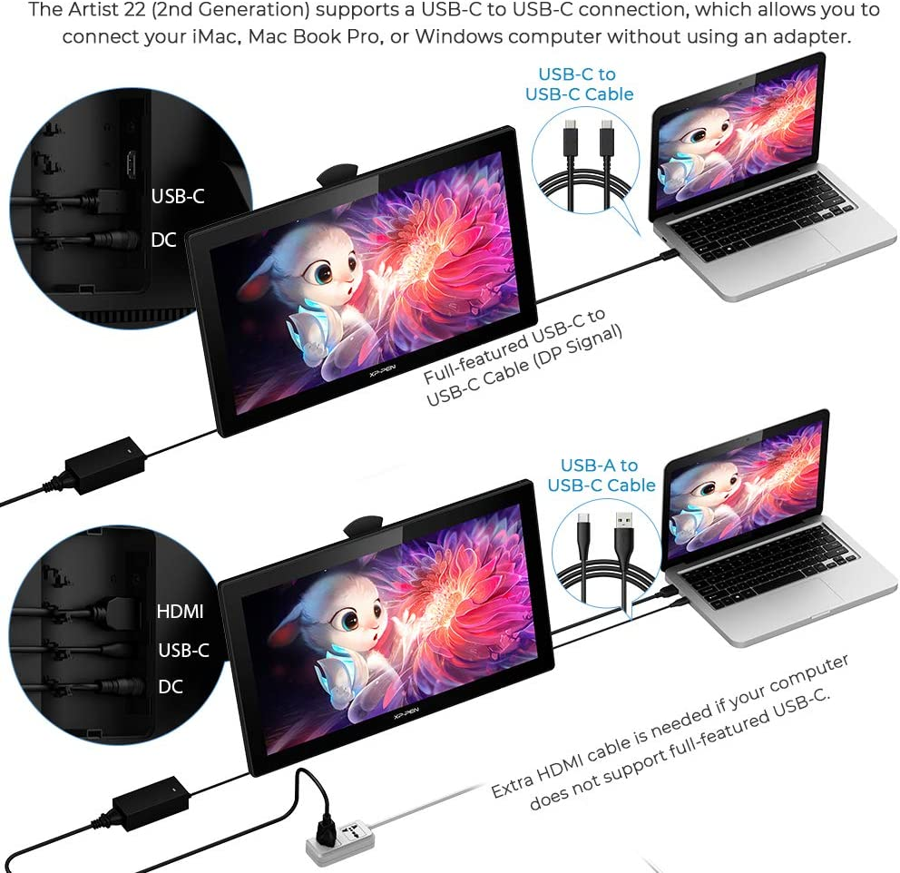 XP-PEN Artist 22 (2Nd Generation) Drawing Monitor Digital Drawing Tablet with Screen 21.5 Inch Graphics Display image number 1