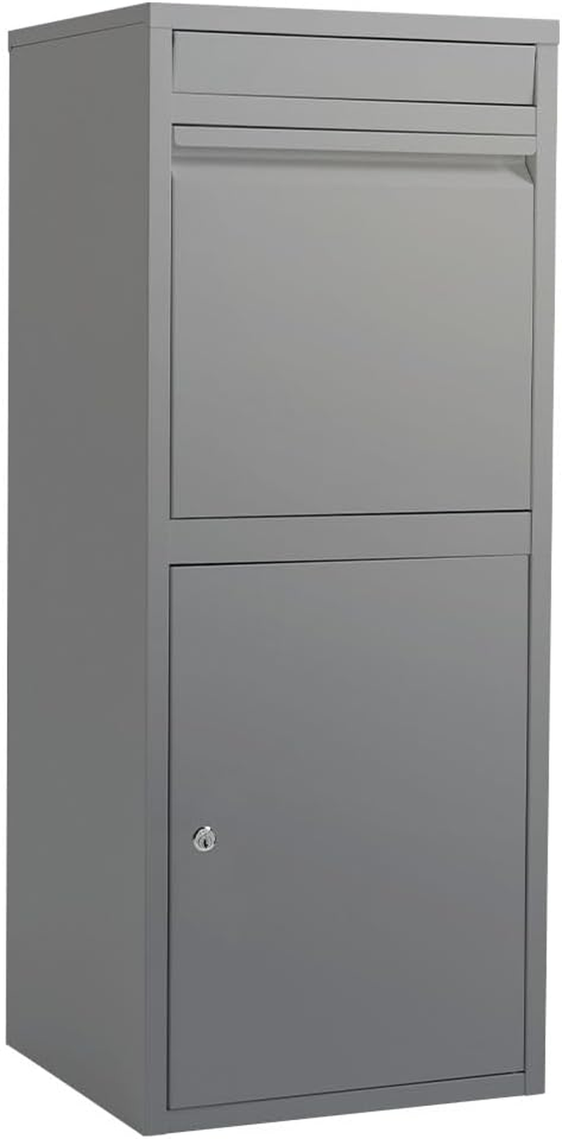 Fortia Freestanding Parcel Post Box Letterbox, Letter Slot, Woodland Grey image number 1