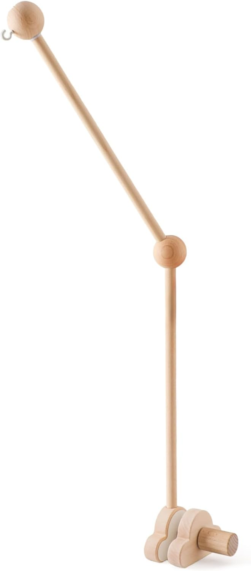 Cot Mobile Arm 69Cm Wooden Cloud Design Detachable Baby Mobile Hanger Height Adjustable Cute Crib Mobile Arm for Home Baby Bed Bell Wind Chimes image number 6