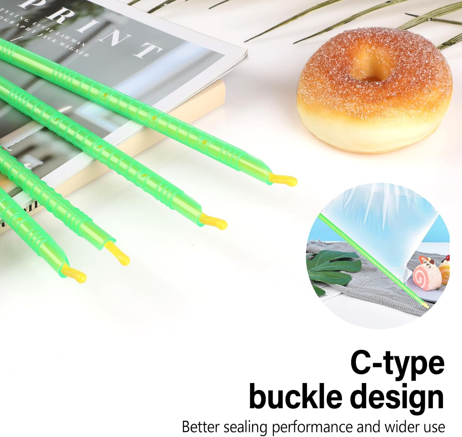 Food Bag Sealer Sticks (20 Pcs), 5 Size Chip Clips Bag Sealing Clips, Food Storage Sealer Stick image number 2