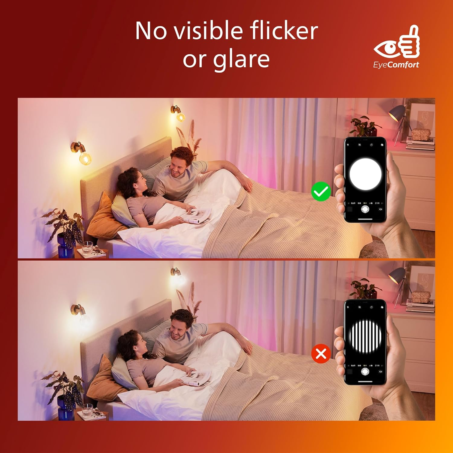 Philips Vintage Amber Spiral G95 Lamp, Dimmable, Flicker-Free, Eyecomfort, 806 Lumen, Flame (2200 K), 7.3 W = 60 W, E27 Socket, Pack of 1