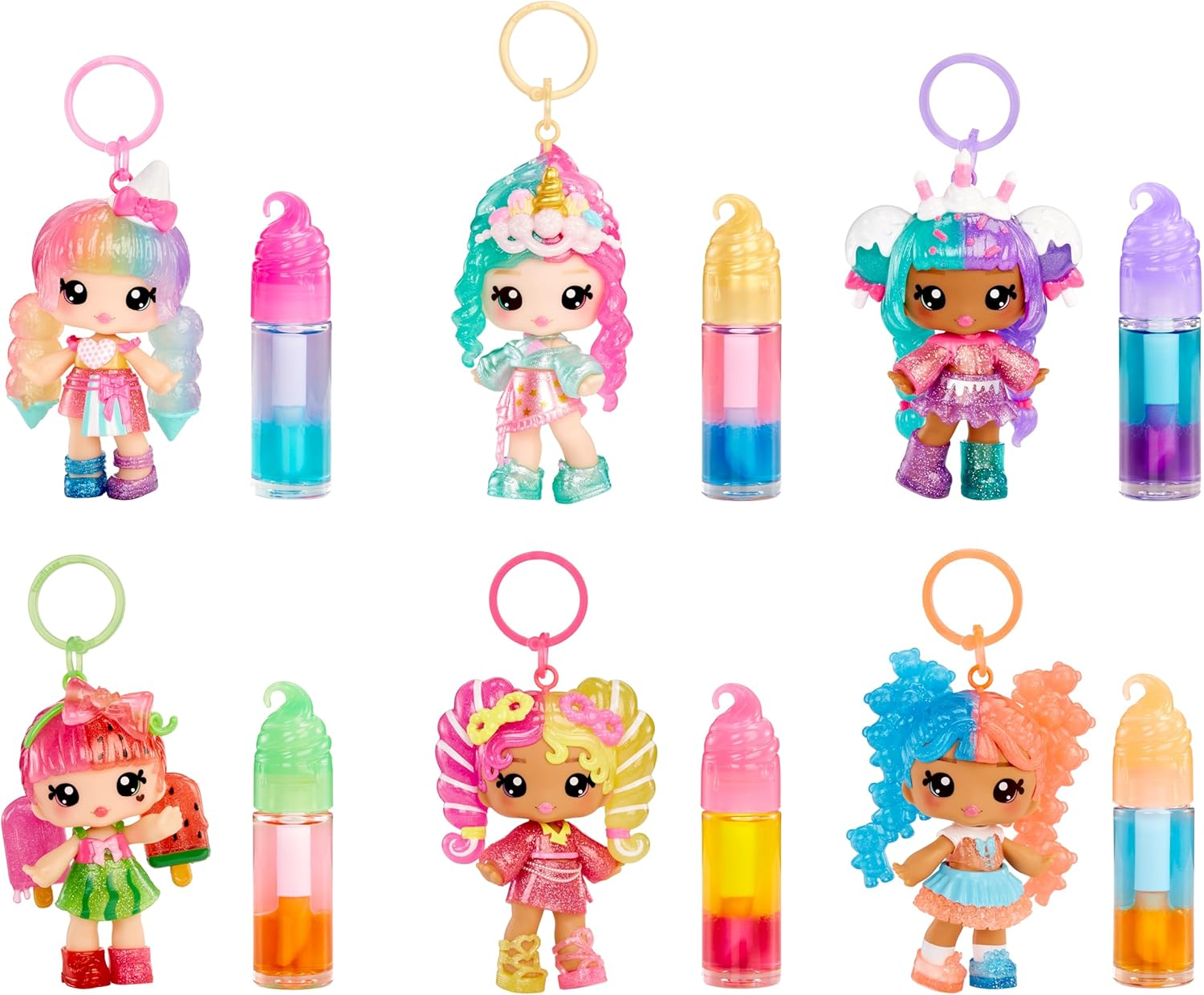 Yummiland Lip Gloss Doll: Mystery Color Change - Phoebe Frappe Includes DIY Lip Gloss + Removable Keychain, Cosmetic Play, Collectible, Ages 4+ image number 4