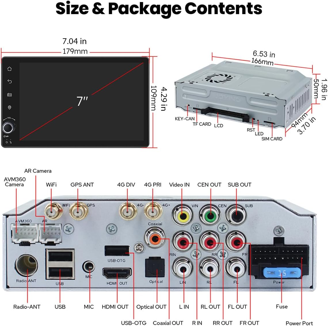 Joying Car Radio with Carplay & Android Auto, 7 Inch Single Din Car Stereo Android 13 Head Unit 4GB+64GB with Bluetooth, AM/FM Radio, HDMI Output, Mirror Link, Volume Knob(Jy-Uts03N4-B) image number 2