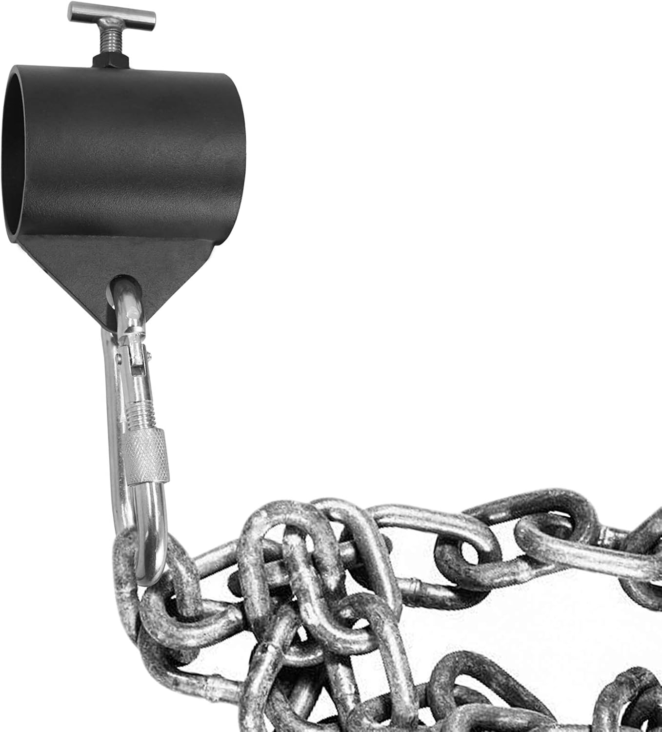 Luwint Mini Barbell Jack/Chain Collars with Loop for Weightlifting Deadlift image number 5