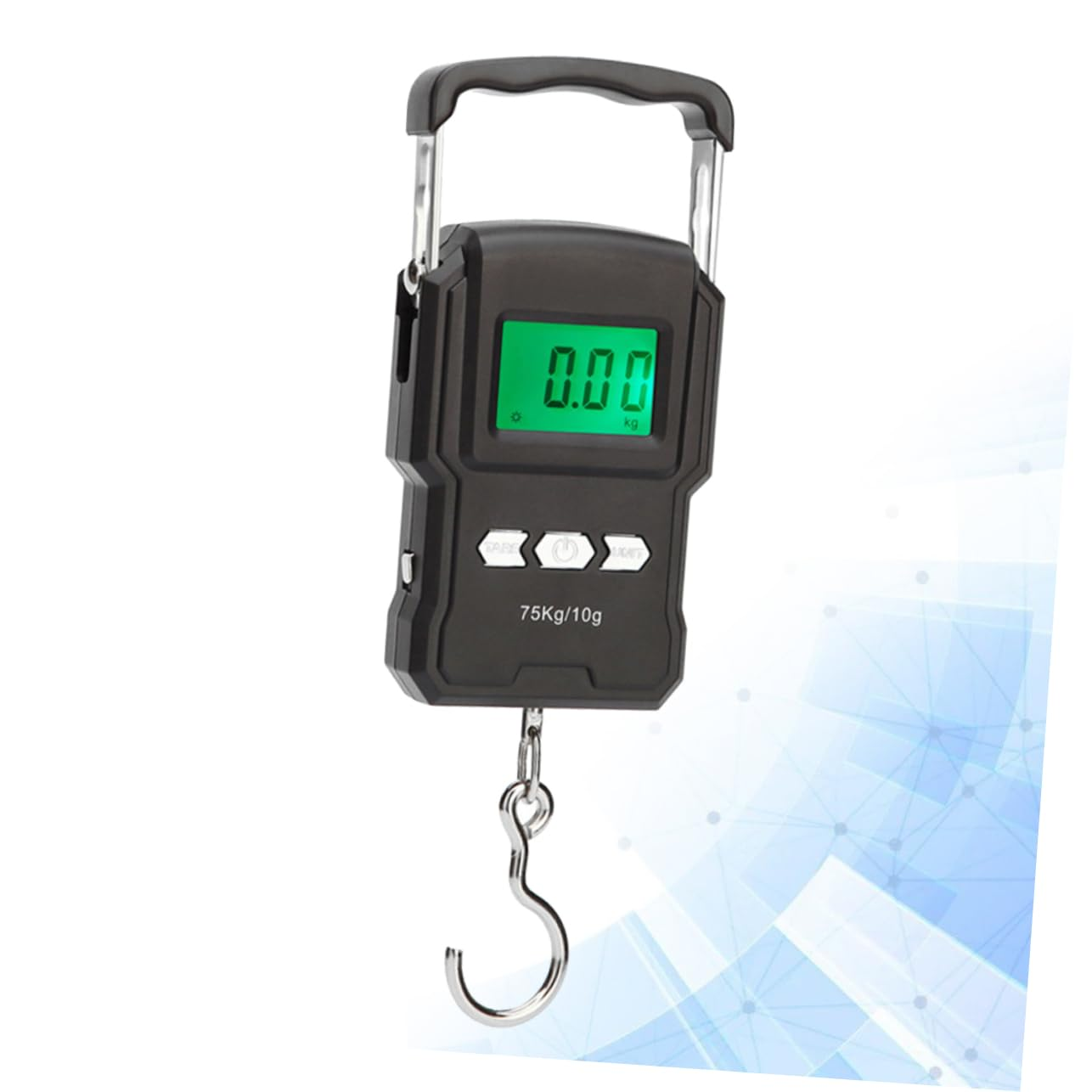 TINEASUR Mini Luggage Scale 75Kg/10G Digital LCD Display Multiple Unit Conversion Handheld Weighing Scale ABS Steel for Travel Suitcase Fishing image number 4