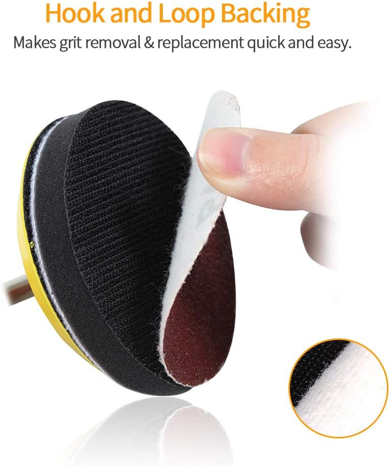 SPEEDWOX 100Pcs Sanding Discs 3 Inch Sandpaper 40 Grit Hook and Loop Sanding Discs for Drill Grinder Rotary Tools No Hole image number 4