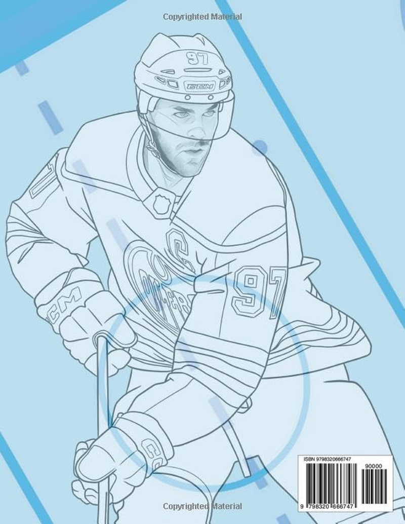 Hockey Stars Coloring Book: All the Best Players of the Season Ready to Color (For Kids and Adults) image number 1