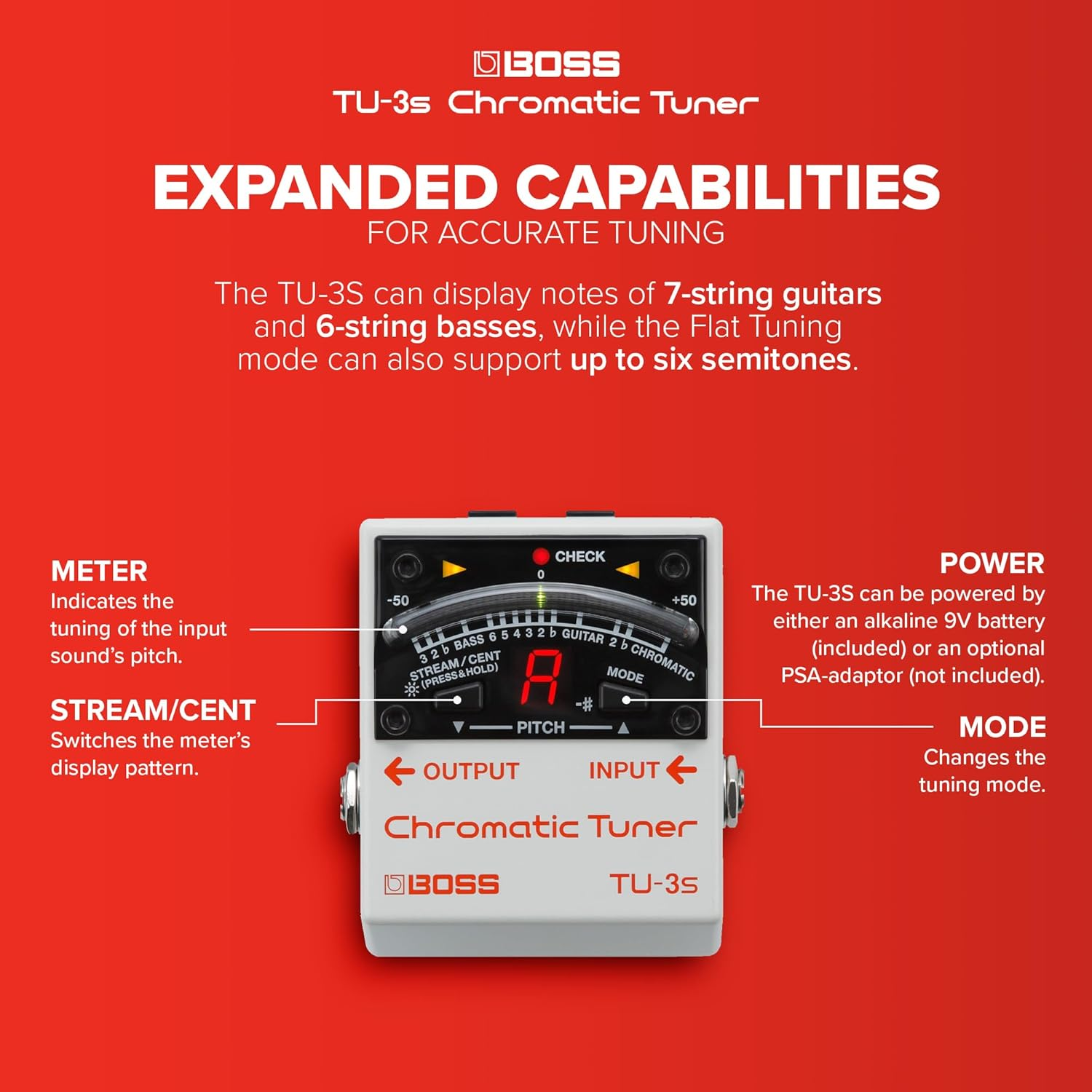 Boss TU-3S Chromatic Tuner image number 2