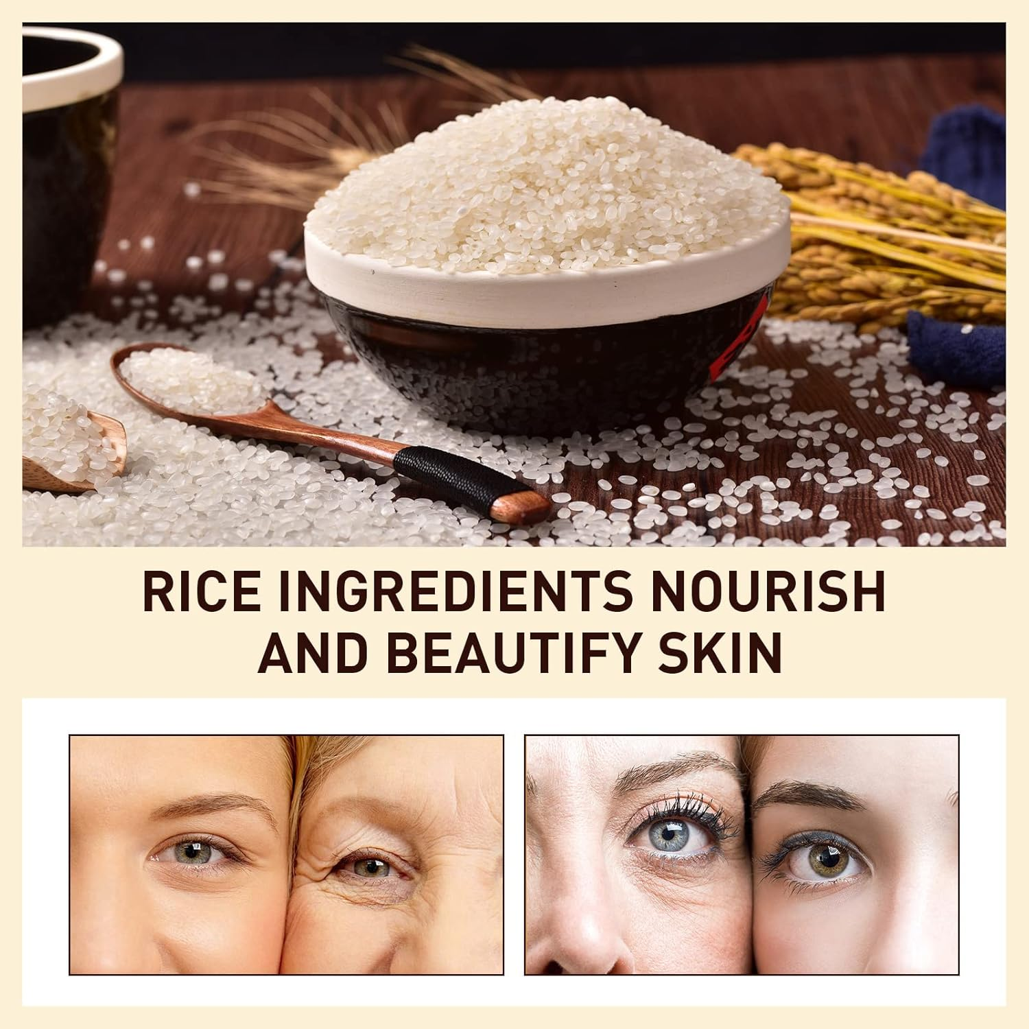 Anti-Wrinkle Rice Whitening Face Serum &mdash; Hydrating & Nourishing Rice Essence with Niacinamide & Hyaluronic Acid, Firming Moisturising Solution for Dark Spot Correction & Even Skin Tone (1 PCS) - 1 Pcs image number 3